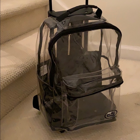 clear rolling backpack